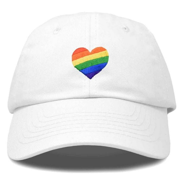 Love You Rainbow Heart Unisex Flat Bill Baseball Cap Hip Hop Cap Hat 